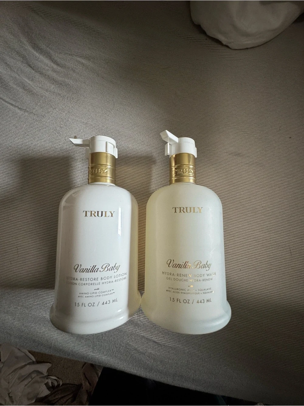 TRULY Vanilla Baby Body Lotion & Body Wash - White and Ivory